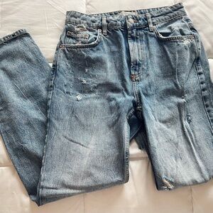 Women’s Distressed Blue Jeans